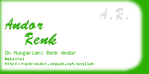 andor renk business card